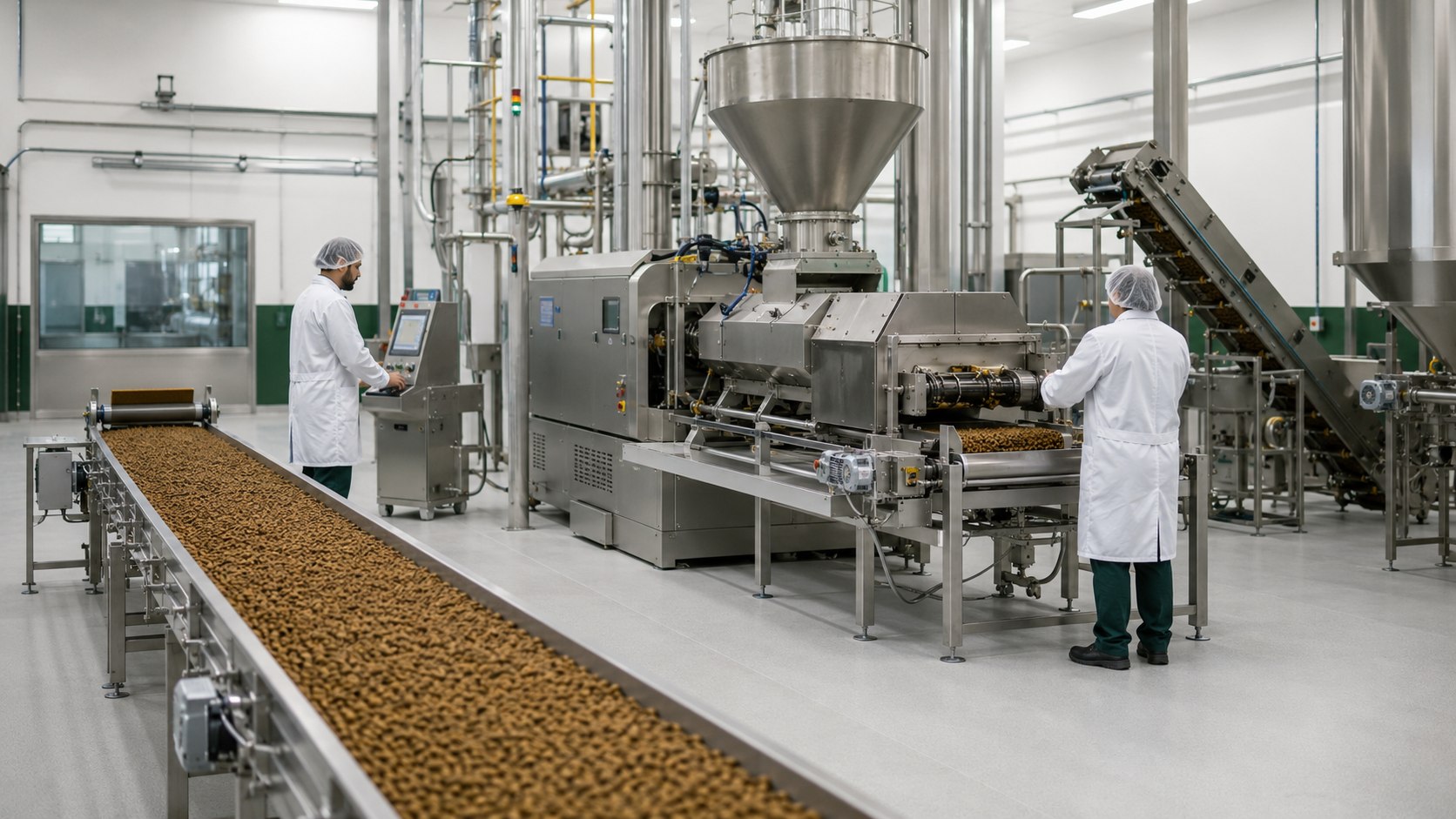 Matières premières agroalimentaires rangées avant production